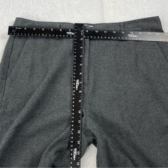 L.L. Bean Pants Womens 12 Grey Classic‎ Fit Straight Flannel 100% Cotton Lined - Picture 5 of 14